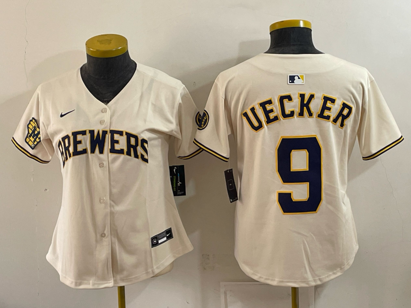 Youth 2026 Milwaukee Brewers #9 Uecker cream Game Nike MLB Jersey 100401->youth mlb jersey->Youth Jersey